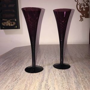 Vintage champagne flutes